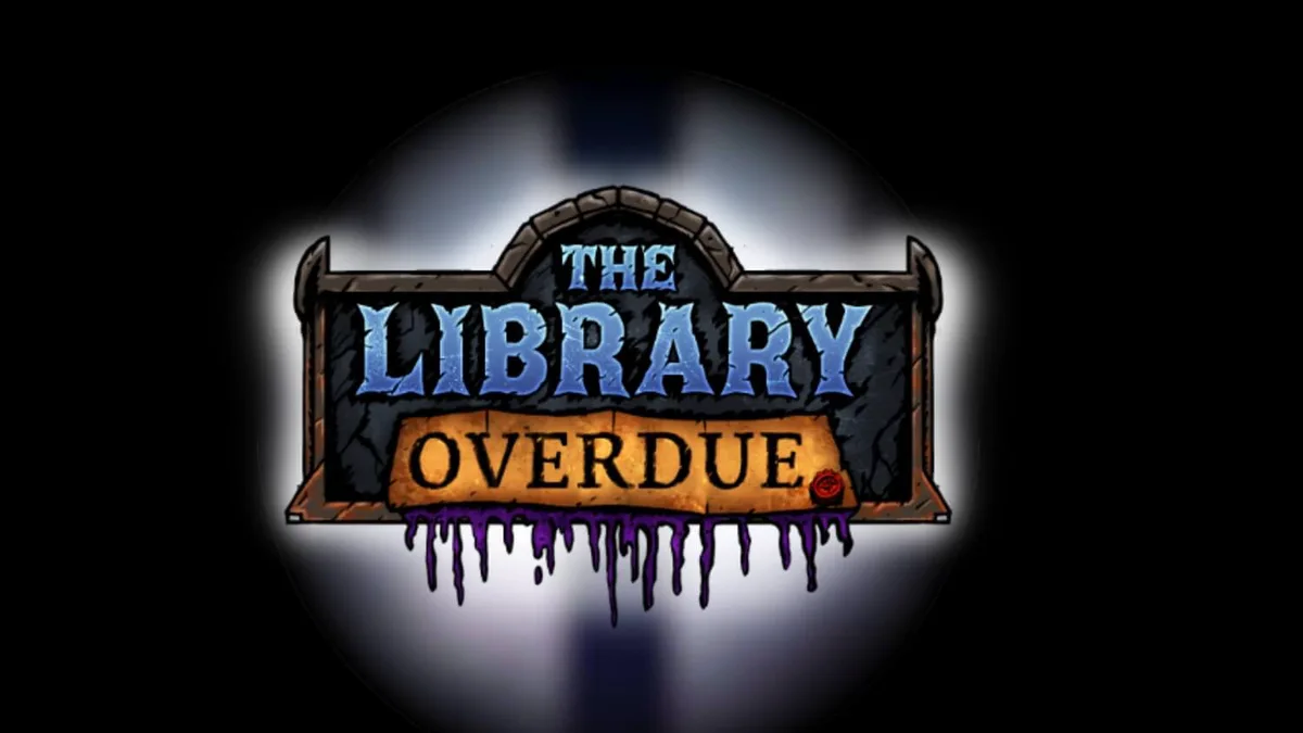Tampilan visual slot The Library Overdue dengan nuansa horor gotik dan simbol Stackways yang misterius.